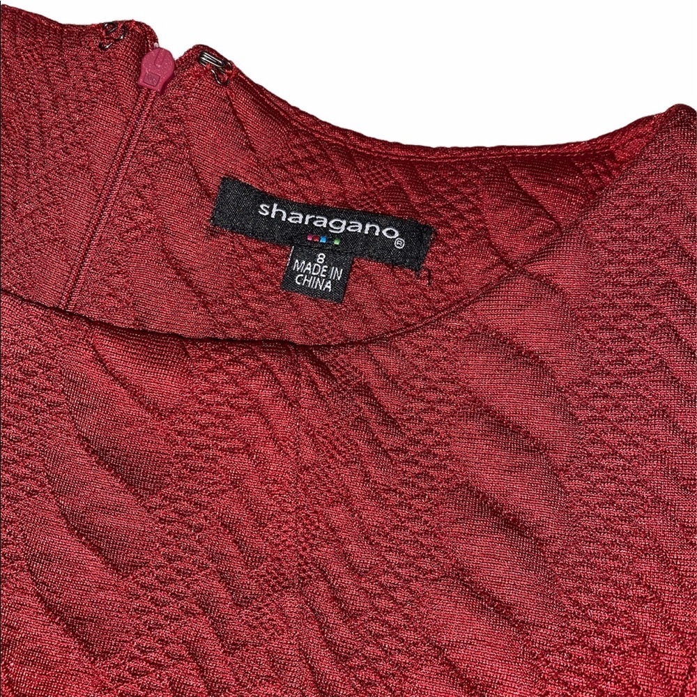 Sharagano Merlot Color Dress With Pockets Size 8